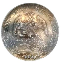 1891 CA MM Mexico 8 Reales Chopmarked NGC Beautifully Toned! Concaved Coin