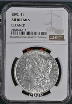 1892 MORGAN SILVER DOLLAR $1 NGC AU DETAILS CLEANED Certified Coin
