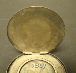 1893 WORLD'S FAIR OPIUM COIN BOX Columbian Exposition Sterling Silver Hinged