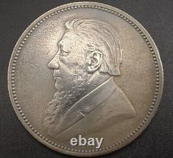 1894 2 Shillings South Africa Silver Km# 6 Scarce! Mintage= 173k XF value= $575