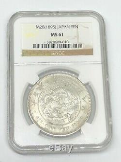1895 M28 JAPAN YEN Silver World Collectible Coin NGC MS-61 LOOKS MS 62