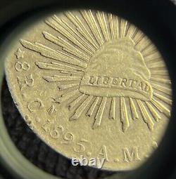 1895 Mexico 8 Reales Cn Am Culiacán Mint Silver Mexican Libertad Coin