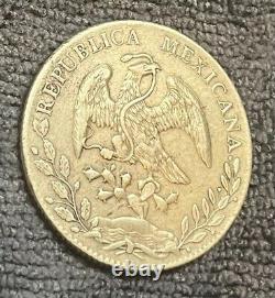 1895 Mexico 8 Reales Cn Am Culiacán Mint Silver Mexican Libertad Coin