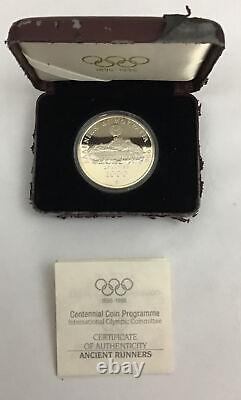 1896 1996 Olympic Centennial coins silver proof Marathon