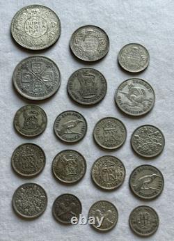 18-Coin Imperial Silver Lot 71.7g. 1.15 ozt ASW. 1920-1946. R07