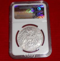 1901 E Germany 5m Saxony Ngc Xf Details Excessive Surface Hairlines