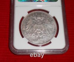 1901 E Germany 5m Saxony Ngc Xf Details Excessive Surface Hairlines