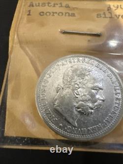 1903 AUSTRIA / KING FRANZ JOSEPH I Silver Corona Coin