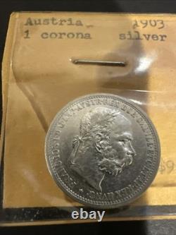 1903 AUSTRIA / KING FRANZ JOSEPH I Silver Corona Coin
