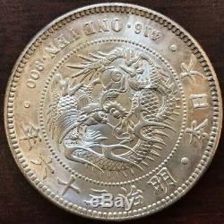 1903 Japan Meiji Yr 36 One Yen Silver world coin Excellent condition high value