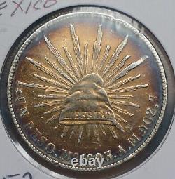 1903 Mo AM SILVER PESO NICELY TONED AU