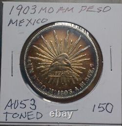 1903 Mo AM SILVER PESO NICELY TONED AU