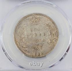 1904-B India British Rupee SW-7.25 Prid-200 PCGS AU58