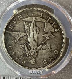 1904 S Philippines Peso Silver Coin Pcgs Vf With Chinese Chopmark