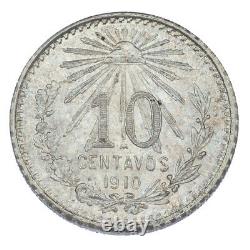 1906-1910 Mexican 10 Centavos Lot of 3 (UNC) KM# 428