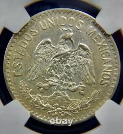 1908 50 Centavos Silver, Cap and Rays. NGC AU 53