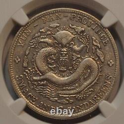 1908 China Yunnan 50 Cents NGC XF45