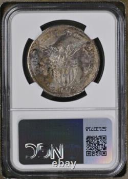 1908 S US/Philippines Peso Manila Bay War Salvage NGC Genuine Silver Coin WWII