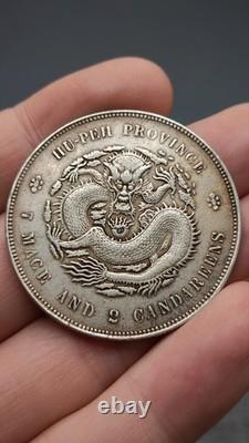 1909-11 Qing Dynasty XuanTong Hupeh Province Dragon Silver Coin 1Yuan Money