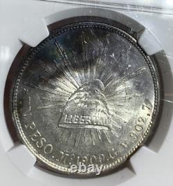 1909 Mo Mexico Silver Peso Coin Ngc Ms63