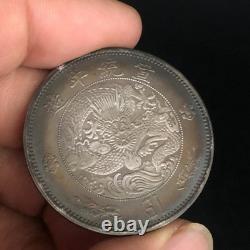 1910 China Qing Dynasty XuanTong Dragon Silver Dollar Coin 1Yuan Money