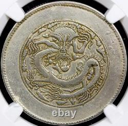 1910 China / Sinkiang 5m Silver Coinlm-819ngc Vf Detail