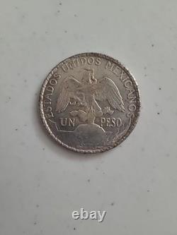 1910 Mexico Caballito Silver 1 Peso Coin Estados Unidos Mexicanos Liberty Horse
