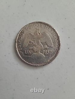 1910 Mexico Caballito Silver 1 Peso Coin Estados Unidos Mexicanos Liberty Horse