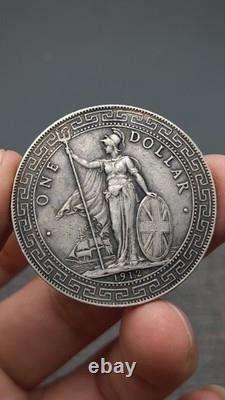 1912 Hong Kong Silver Dollar Coin Great Britain Silver Dollar Coin, 1Yuan Money