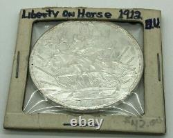 1912 Mexico 1 peso Independence Liberty Woman on Horse Silver Coin