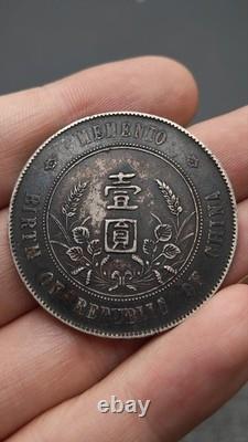 1912 Republic China Sun Yat-sen Portrait Commemorative Silver Coin 1Yuan Money