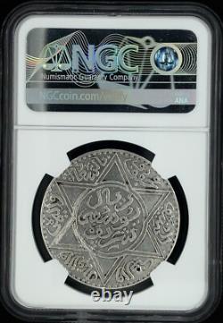 (1913) AH 1331 Morocco Paris Mint 10 Dirhams NGC AU Details REV. Damage KM Y#33