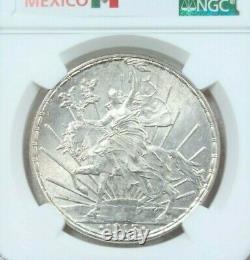 1913 Mexico Silver 1 Peso Caballito Ngc Ms 64 Very Scarce Bu Beautiful Strike