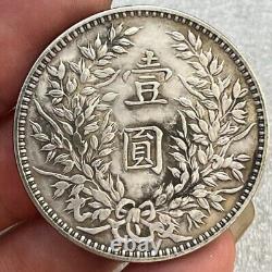 1914 Republic China 3Year Yuan Shih Kai Portrait Silver Dollar Coin 1Yuan Money