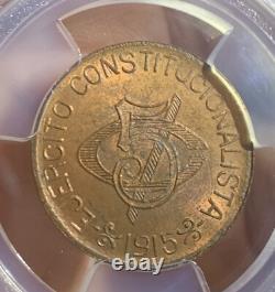 1915 Mexico 5C Chihuahua KM-613 PCGS Certified MS64 RB