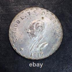 1915 Oaxaca Mexico Revolution 1 Peso 4th Bust #R718