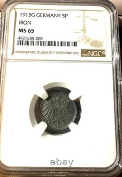 1915g 5p Germany Iron Ms65 Ngc