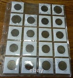 1919 to 1960 Collection of Mexican NON-SILVER coins 1-5c, 1-10c, 17-20 centavos