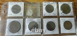 1919 to 1960 Collection of Mexican NON-SILVER coins 1-5c, 1-10c, 17-20 centavos