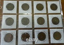 1919 to 1960 Collection of Mexican NON-SILVER coins 1-5c, 1-10c, 17-20 centavos