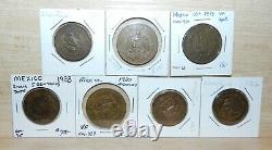 1919 to 1960 Collection of Mexican NON-SILVER coins 1-5c, 1-10c, 17-20 centavos