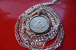 1920-1943 MEXICO 720 SILVER PRIDE Eagle Pendant on 22 925 Sterling Silver Chain