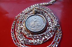 1920-1943 MEXICO 720 SILVER PRIDE Eagle Pendant on 22 925 Sterling Silver Chain