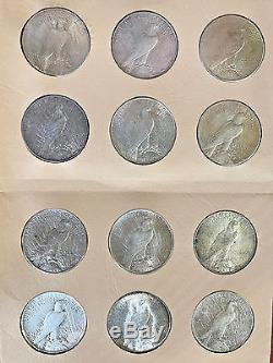 1921-1935 Silver Peace Dollar Collection Complete US World Coin Library Book D S