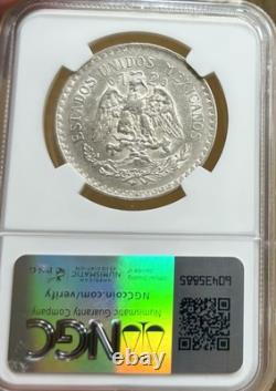 1921 Mexico Silver PESO NGC AU58