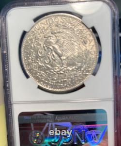 1921 Mo Mexico Silver 2 Pesos S2P NGC AU53 Independence Centennial