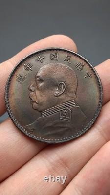1921 Republic China 10Year Yuan Shih Kai Portrait Silver Dollar Coin 1Yuan Money