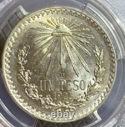 1925 Mexico Peso Key Date Silver Coin Pcgs Ms64