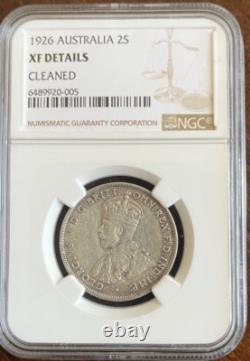 1926 Australia Florin, 2 Shillings NGC XF DETAILS