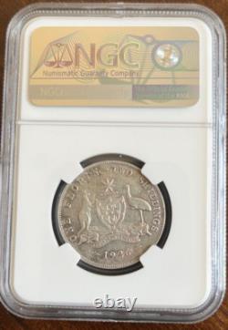 1926 Australia Florin, 2 Shillings NGC XF DETAILS